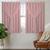 Cortina Blackout PVC 4,00x1,80 Com Tecido Voil Sala e Quarto Fivela Cromada Janela Blindex Rosa