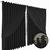 cortina blackout Roma de tecido 7,00 x 2,90 varão marrom preto