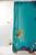 Cortina Box 198x180cm PVC Uzoo Decorativa Banheiro Toque Macio Chuveiro Resistente Tartaruga Mar Azul