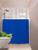 Cortina Box com Visor Em PVC Para Banheiro Anti Mofo Com Ganchos Azul Royal