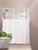 Cortina Box com Visor Em PVC Para Banheiro Anti Mofo Com Ganchos Branco