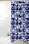 Cortina Box Para Banheiro PVC 198X180cm Impermeável Uzoo Estampa Decoração Chuveiro Quadrado Azul