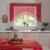 Cortina de Cozinha em Cascata de Renda Color 3m x 1m - Interlar Vermelho