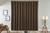 Cortina de Jacquard Luxo Semi Blackout para Decoração de Sala Quarto Escritório 6,00m x 2,80m Marrom