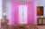 cortina delicate decoraçao voal liso 300x280 transparente rosa