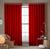 Cortina Jacquard Luxo Sala Quarto 2.00 x 1.80m  Vermelho