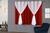 cortina janela cortina blackout 2,20x1,30m cortina de plástico cortina pvc e vóil vermelho