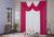 Cortina para Decoração de Sala Quarto Porta Balcão com Bando Malha Gel Paris Lisa 2,00m x 1,60m Palha e Pink