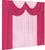 Cortina Paris Pra Janela Sala E Quarto Com Bando 2,00 X 1,70 pink/rosa