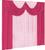 cortina Paris Pra Janela Sala E Quarto Com Bando 2,00 X 1,70 pink/rosa