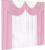 cortina Paris Pra Janela Sala E Quarto Com Bando 2,00 X 1,70 rosa/branco