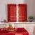 Cortina Rendada Color com Forro Interlar para Cozinha/ Color  2,20m x 1,30m Vermelho