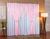 Cortina Voil Com Forro Microfibra Sala E Quarto 6,00 x 2,80 Várias Cores Branco/Rosa