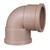 Cotovelo Marrom Krona Liso Liso  60Mm X 90  429 ./ Kit Com 10 Marrom