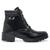 Coturno Bota Feminina Militar Zíper Lateral R209 Preto