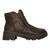 Coturno Bota Feminino Dakota Almeria Com Zíper Solado Tratorado Resistente Confortável Prático Chocolate