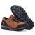 Coturno em couro masculino adventure tenis para trilha confortavel Caramelo