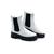 Coturno feminino bota tratorada plataforma cano curto couro confortavel 33 ao 40 Qa 29000 branco