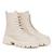 Coturno Feminino Bota Tratorado Plataforma Improvizzo Off white