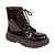 Coturno Infantil Menina Bota Feminina Ref 13115 Verniz preto