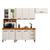 Cozinha Atenas Com Vidro Reflecta 10 Portas 3 Gavetas Kaiki Moveis Nature/Off White