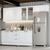 Cozinha Compacta 05 Peças com Aéreo de Vidro Americana Henn Branco HP