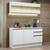 Cozinha Compacta 100% MDF Madesa Smart 120 cm Modulada Com Balcão e Tampo Branco