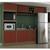 Cozinha Compacta 4 Peças 7 Portas 3 Gavetas Safira Hecol Móveis Avelã TexturizadoRubi