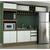 Cozinha Compacta 4 Peças 7 Portas 3 Gavetas Safira Hecol Móveis Avelã TexturizadoBranco