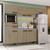 Cozinha Compacta 4 peças com Aéreo Geladeira Zoey Casa 812 Cinza com Rústico