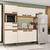 Cozinha Compacta 4 peças com Aéreo Geladeira Zoey Casa 812 Nature com Off White