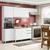 Cozinha Compacta 4 Peças com Balcão Paris para Pia Poliman Móveis Branco