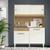 Cozinha Compacta 4 Portas 1 Gaveta Flex Color 4308 Aramóveis Atacama/Off White