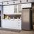 Cozinha Compacta 5 Peças Com Aéreo 3 Portas Com Vidro Amy Casa 812 Branco HP