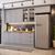Cozinha Compacta 5 Peças Com Aéreo 3 Portas Com Vidro Amy Casa 812 Cinza