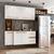 Cozinha Compacta 7 Portas 2 Gavetas Suspensa Armário e Balcão Jéssica Branco/Teka - Panorama Móveis Branco