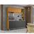 Cozinha Compacta 9 Portas 1 Gaveta Liz Poliman Freijo/Ripado/Grafite Acetinado
