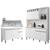 Cozinha Compacta Alice e Balcão Gabinete Com Pia Tatiane 120cm Branco - AJL Móveis Branco