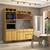 Cozinha Compacta Amy 6 Portas 1 Gaveta com Vidro Teka - Panorama Móveis Marrom