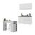 Cozinha Compacta com Bancada Americana 1 Porta Veneza Multimóveis MP2207 Branco