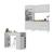 Cozinha Compacta com Bancada Americana/Mesa Veneza Multimóveis MP2211 Branco
