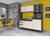Cozinha Compacta com Nicho para Microondas B113 10 Portas e 2 Gavetas Briz GrisPalha
