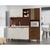 Cozinha Compacta Kits ParanA 7 Portas 3 Gavetas Mega Nogueira/ripado/Off White