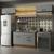 Cozinha Compacta Madesa Agata 280001 com Armário e Balcão - Rustic/Cinza Rustic/Cinza