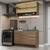 Cozinha Compacta Madesa Glamy 120002 com Armário e Balcão (Sem Tampo e Pia) - Rustic Rustic