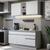 Cozinha Compacta Madesa Glamy 150001 com Armário e Balcão (Com Tampo) - Branco Branco