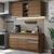 Cozinha Compacta Madesa Glamy 150001 com Armário e Balcão (Com Tampo) - Rustic Rustic