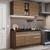 Cozinha Compacta Madesa Glamy 150002 com Armário e Balcão (Sem Tampo e Pia) - Rustic Rustic