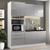 Cozinha Compacta Madesa Lux com Armário e Balcão 5 Portas 3 Gavetas - Branco/Cinza Branco/Cinza