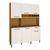 Cozinha Compacta Ronipa Pinot 6 Portas - Amêndoa/Off White AMENDOA/OFF WHITE